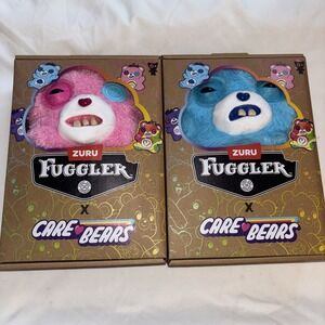 SET OF 2! Fuggler x Care Bears GRUMPY, CHEER by Zuru Pink Blue New
